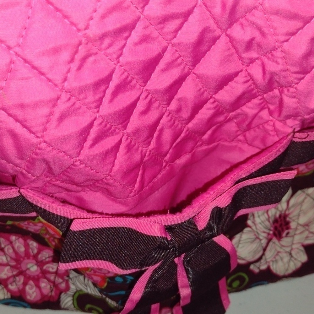 BELVAH quilted diaper bag w/ bow pink and floral Barbiecore - Picture 5 of 12